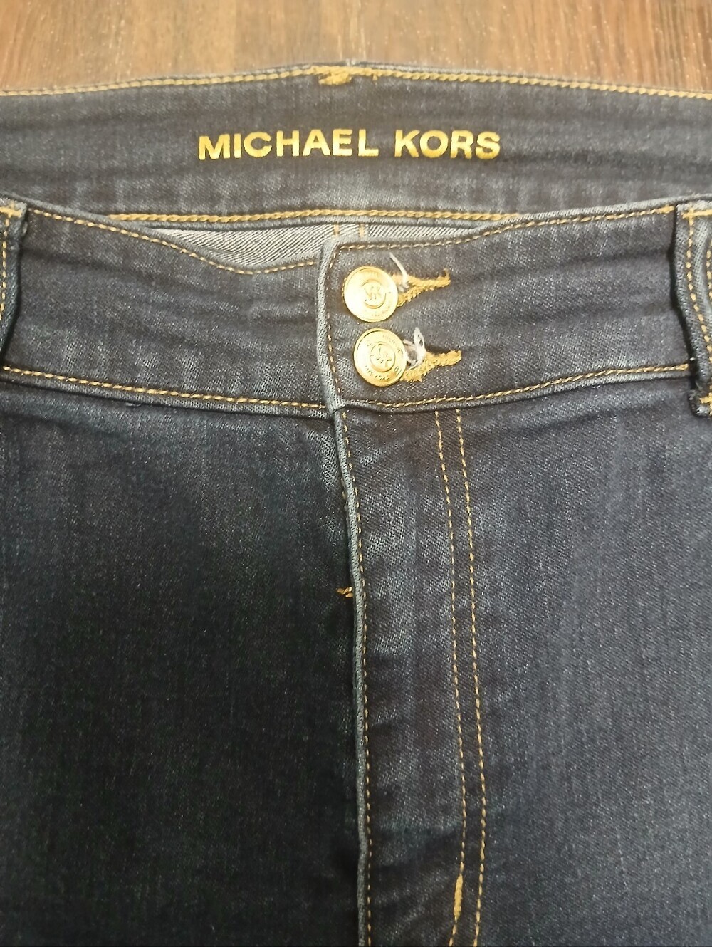 Michael Kors Dark Blue Straight Leg Jeans - Picture 2 of 6